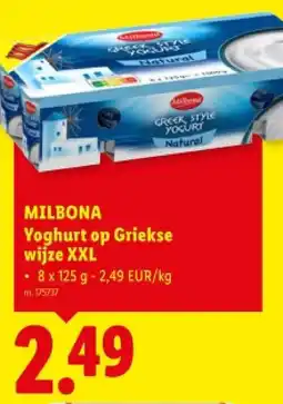 Lidl Yoghurt op Griekse wijze XXL aanbieding