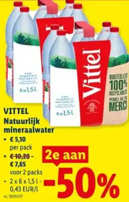 Lidl Natuurlijk mineraalwater aanbieding