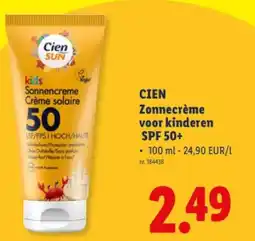 Lidl Zonnecrème voor kinderen SPF 50+ aanbieding