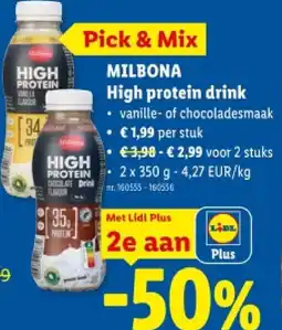 Lidl High protein drink aanbieding