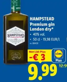 Lidl Premium gin London dry aanbieding