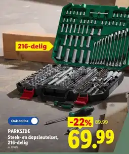 Lidl Steek- en dopsleutelset, 216-delig aanbieding