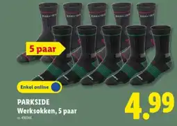 Lidl Werksokken, 5 paar aanbieding