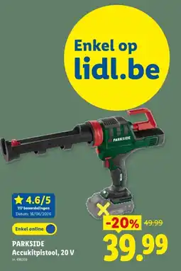 Lidl Accukitpistool, 20 V aanbieding