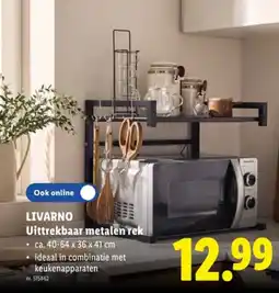 Lidl Uittrekbaar metalen rek aanbieding