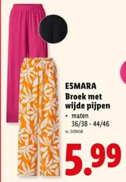 Lidl Broek met wijde pijpen aanbieding