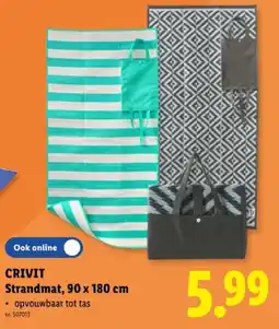 Lidl Strandmat, 90 x 180 cm aanbieding