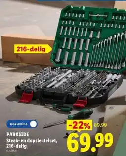 Lidl Parkside steek- en dopsleutelset aanbieding