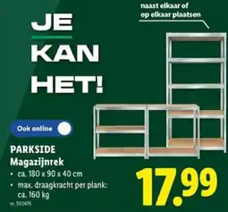 Lidl Parkside magazijnrek aanbieding