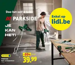 Lidl Parkside verf- en betonmixer aanbieding