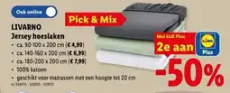 Lidl Livarno jersey hoeslaken aanbieding