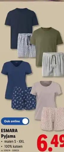 Lidl Esmara pyjama aanbieding