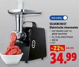 Lidl Silvercrest elektrische vleesmolen aanbieding