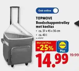 Lidl Topmove boodschappentrolley met koeltas aanbieding