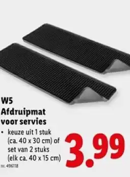 Lidl W5 afdruipmat voor servies aanbieding