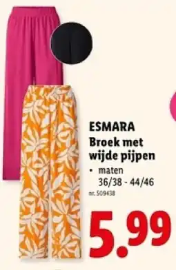 Lidl Esmara broek met wijde pijpen aanbieding