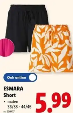 Lidl Esmara short aanbieding