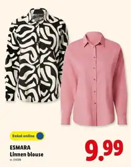 Lidl Esmara linnen blouse aanbieding