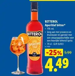 Lidl Bitterol aperitief bitter aanbieding