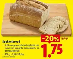 Lidl Spekkelbrood aanbieding