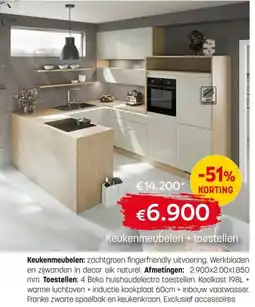 BE-Okay Keukenmeubelen + toestellen aanbieding