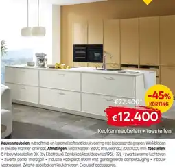 BE-Okay Keukenmeubelen, afmetingen & toestellen aanbieding