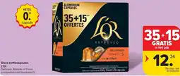 Carrefour Doos koffiecapsules l'or aanbieding