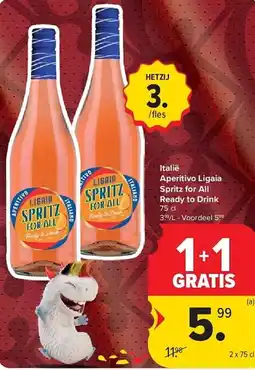 Carrefour Italië aperitivo ligaia spritz for all ready to drink aanbieding