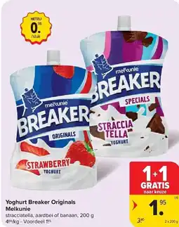 Carrefour Yoghurt breaker originals melkunie aanbieding
