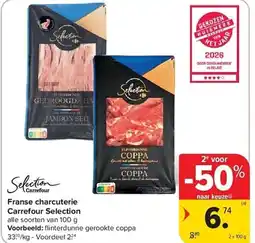 Carrefour Franse charcuterie carrefour selection aanbieding