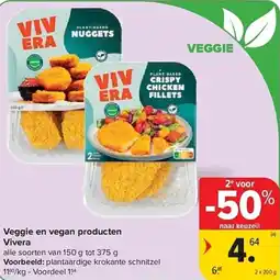 Carrefour Veggie en vegan producten vivera aanbieding