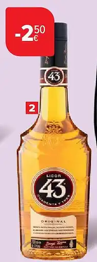 Carrefour Licor 43 - Original (31%) of Crème Brûlée (16%) aanbieding