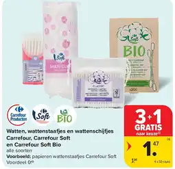 Carrefour Watten, wattenstaa es en wattenschij es Carrefour, Carrefour Soft en Carrefour Soft Bio aanbieding