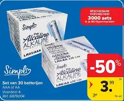 Carrefour Set van 30 batterijen aanbieding