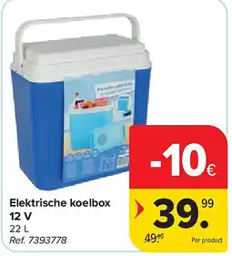Carrefour Elektrische koelbox 12 V aanbieding