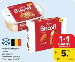 Carrefour Roomijs biscoff lotus aanbieding