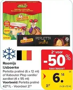 Carrefour Roomijs ijsboerke aanbieding
