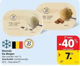 Carrefour Roomijs de belgen aanbieding