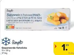 Carrefour Gepaneerde fishsticks aanbieding