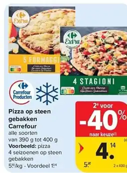 Carrefour Pizza op steen gebakken carrefour aanbieding