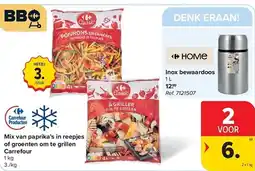 Carrefour Mix van paprika's in reepjes of groenten om te grillen carrefour aanbieding