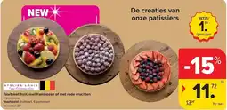 Carrefour Taart met fruit, met frambozen of met rode vruchten aanbieding