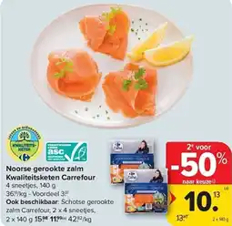 Carrefour Noorse gerookte zalm kwaliteitsketen carrefour aanbieding