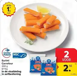 Carrefour Surimi in de visafdeling aanbieding