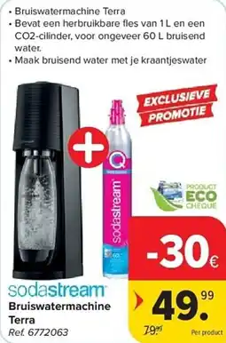 Carrefour Bruiswatermachine terra aanbieding