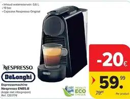 Carrefour Espressomachine nespresso en85.b aanbieding