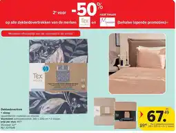Carrefour Dekbedovertrek + sloop aanbieding