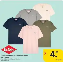 Carrefour T-shirt ronde hals of v-hals voor heren lee cooper aanbieding