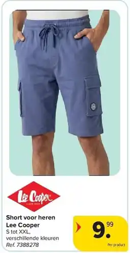 Carrefour Short voor heren lee cooper aanbieding