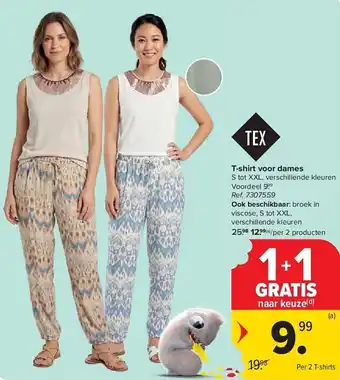 Carrefour T-shirt voor dames aanbieding